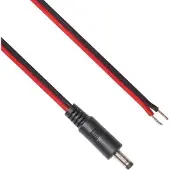 BKL DC plug (m) 4,0 x 1,7mm stroomkabel met open einde - max. 3A / zwart/rood - 2 meter