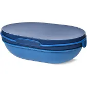 Hip - OBP Saladeschaal met Deksel 1,1 Liter - Gerecycled Kunststof - Blauw