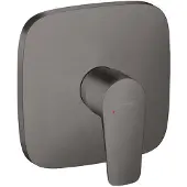 Hansgrohe Talis E ééngreeps douchemengkraan afbouwdeel, Brushed Black Chrome