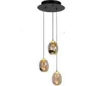 Highlight Hanglamp Golden Egg 3 lichts Ø 25 cm amber-zwart