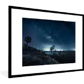 PosterMonkey Fotolijst incl. Poster - Sterrenhemel - Zee - Tropisch - Jongens - Meisjes - Kinderen - 80x60 cm - Posterlijst
