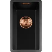 Togo Black Quartz Series spoelbak 17x40cm Plug Copper 17BQ-FU-Copper