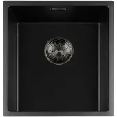 Togo Black Quartz Series spoelbak 3440cm Plug GunMetal 34BQ-FU-GunMetal