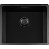 Lorreine Black Quartz Series spoelbak 4540cm Plug Zwart 45BQ-FU