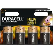 Duracell Plus Power D alkalinebatterijen 4-pack