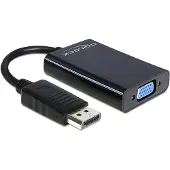 DeLOCK 65439 VGA / DisplayPort Adapter [1x D-sub stekker 15-polig - 1x DisplayPort bus] Zwart 0 mm