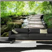 Karo-art 245cm X 175cm - Zelfklevend fotobehang - Bospad, 8 maten, premium print