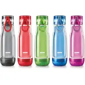 Zoku Hydration Travel drinkfles + rietje - paars