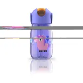 Zoku Drinkfles Kids Flip met Rietje Purple 415 ml