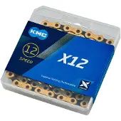Kmc X12 Ti-N Kettingslot 12-speed, goud/zwart Uitvoering 126 schakels