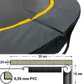 Magic Jump Trampoline Rand Black 380 cm