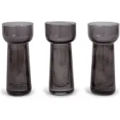 Senza Theelicht & Bloemenvazen Grijs - 3 stuks