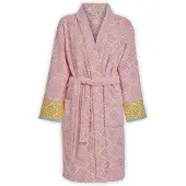 Pip studio Jacquard Check Badjas - Roze Xl