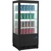 CaterCool Koelvitrine zwart 68l., H89 x B39 x L43, 230V / 180W