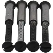 Intersteel 4 patentboutjes m4x35mm met hulsjes m4 - zwart