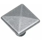 Intersteel Meubelknop vierkant kruis 26x26mm - oud grijs