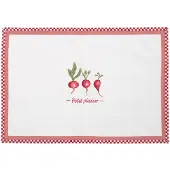 Clayre & Eef placemat 6 stuks 48x33 spl - rood - katoen