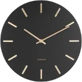 Karlsson Klok Charm Steel Black With Gold Battons Small 30 cm