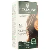 Herbatint 5N Lichtkastanje – 100% Biologische, Permanente Vegan Haarkleuring – met 8 Plantenextracten 150 ml Oplossing