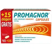 Promagnor Promagnor: Hoog Gedoseerd Magnesium 450mg (90+15 Capsules)