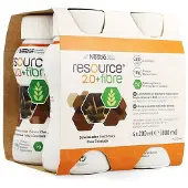 Nestlé Resource Resource 2.0 + Fibre Chocolade 4x200 ml Drinkbare oplossing