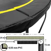 Magic Circle Pro Trampoline Rand Black 251 cm