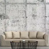 Karo-art 98cm X 70cm - Zelfklevend fotobehang - Betonnen Muur, Urban, Grijs, Premium Print