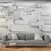 Karo-art 245cm X 175cm - Zelfklevend fotobehang - Abstracte ruimte, 3D look, Premium Print