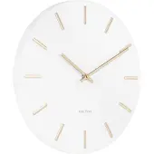 Karlsson Klok Charm Steel White With Gold Battons Small 30 cm
