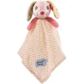 Nici knuffeldoekje Hopsalie konijn 38 x 38 cm katoen roze