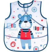 Canpol Babies Soft Washable Apron PUPPETS blue- 12 m+ Tijger