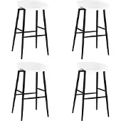 vidaXL Barstoelen 4 st wit