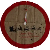 Peha Kerstboomkleed | | Ø 90 cm (Rood/Bruin)