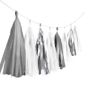 Amscan Tassel Slinger Zilver Mix - 3 Meter