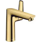 Hansgrohe Talis E ééngreeps wastafelmengkraan 150 met PopUp trekwaste, Polished Gold Optic
