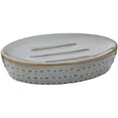 kela Zeepschaal Dots Grijs/Bruin