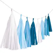 Amscan Tassel Slinger Blauw Mix - 3 Meter