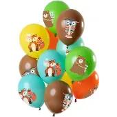 Folat Ballonnen Set 'Bosdieren' - 12 stuks