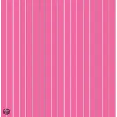 Dutch Wallcoverings Kinderbehang - Papierbehang - Streep - Roze/Wit