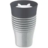 Koziol Safe To Go Organic 400 ml grijze thermosbeker