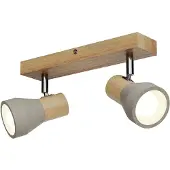 LINDBY - Filiz 2 Plafondlamp Concrete/Wood