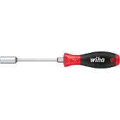 Wiha 347100 Schroevendraaier SoftFinish zeskantdopsleutel met ronde schacht en zeskantaanzet 10.0 mm x 125 mm - 01095
