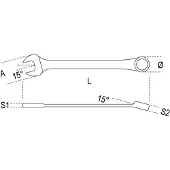 Beta Tools Steek-ringsleutel beta 17mm