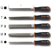 Beta Utensili Halfzoeten vijlen, plat met handgreep 1719BMA8/P - 017190056