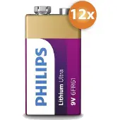 Philips Voordeelpak 12 stuks 9V Lithium batterijen
