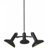 Artdelight 3-lichts hanglamp Vectro zwart