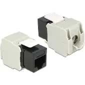DeLOCK UTP CAT6 Gigabit Keystone module RJ45 - LSA (toolless) / zwart/grijs