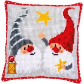 Vervaco - Kruissteekkussen kit - Kerst - Kerstkabouters - PN-0172634 - Borduren - Borduurpakket - Borduurpakket volwassenen - Borduurpakket kind