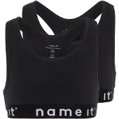Name it Meisjes 2 pack Tanktop - Black - Maat 146-152