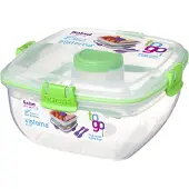 Sistema Salade Box Met Bestek - Geelgroen